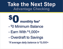 U1 Advantage checking business account with $0 monthly fee. 
